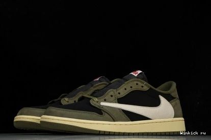 Air Travis 1 Low x OLIVE BLACK OG Scott Jordan 0707